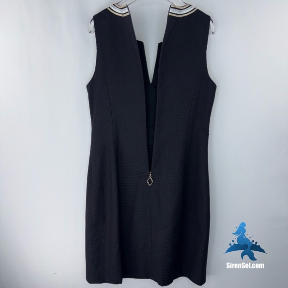 1142 Lilly Pulitzer Mila Shift Dress - Size 4 - Black/Silver - Picture 7 of 16